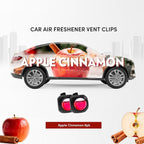 Car Air Freshener Vent Clips, 8 Pack, Provides Long-Lasting Scent, Up to 240 Days, Odor Eliminator (Apple Cinnamon)