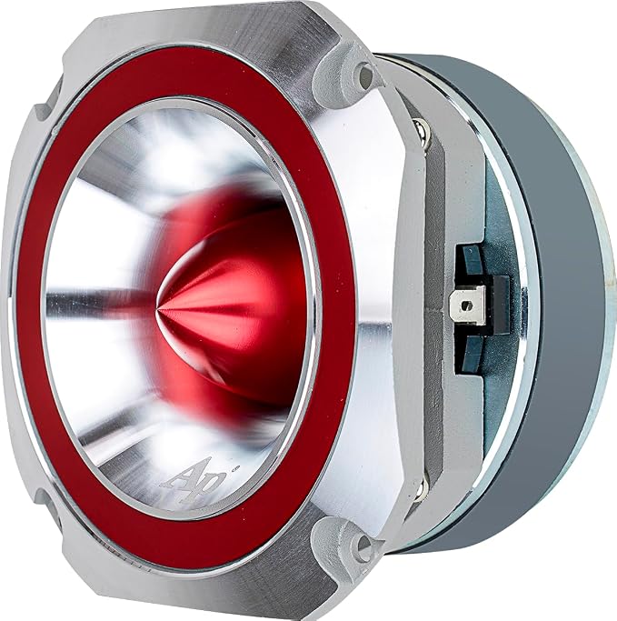 Heavy Duty Super Tweeter (ATR-4053-RED), 400 Watts, Die Cast Aluminum Frame, Candy Red, Diamond Chrome Cutting Fnish, 1.5” Kapton Voice Coil, 4-8 Ohms