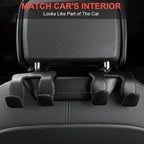 【2021 Upgraded】 Car Purse Hook, 2 in 1 Car Seat Headrest Hooks Durable Hanger Storage Holder Leather Organizer for Hanging Grocery Bags, 2 Pack, Gray