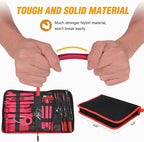 330Pcs Trim Removal Tool, Auto Push Pin Bumper Retainer Clip Set Fastener Terminal Remover Tool Adhesive Cable Clips Pry Kit Car Panel Radio Removal Auto Clip Pliers, Red