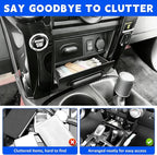 Console Organizer Tray Fits for 2014-2024 Toyota 4Runner Shifter Hanging Tray Dashboard Screen Drawer Armrest Storage Box Compatible with 4Runner Interior Accessories (Drawer+Shifter)