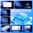 8Core 4G 64G for Honda Civic 2006 2007 2008 2009 2010 2011 Car Stereo Qual-comm Snapdragon chip, Wireless CarPlay Android Auto, 5GHz WiFi GPS, 3 Plit Screen, 3D car Model, + AHD Backup Camera