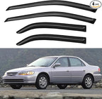 Window Visors Rain Guards for Honda Accord 1998-2002, Out-Channel Window Vent Wind Deflectors Visors Shades for 98-02 Accord Sedan