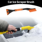 1pc 60x11cm Universal Car Ice Scraper Brush with Broom - SUV Snow Frost Remover for Car Truck RV Windscreen Side Window Anti Crash - Plastic Orange Snow Shoveling Defrost Clearing