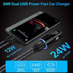 USB Car Charger, 2Pack 4.8A Fast Charging Dual Port USB Cigarette Lighter Adapter for iPhone 15 14 13 12 11 Pro Max SE XR X 8 7 6, iPad, Samsung Galaxy S23 S22 S21 S20 S10 S9 S8 S7 A51,Android,Kindle