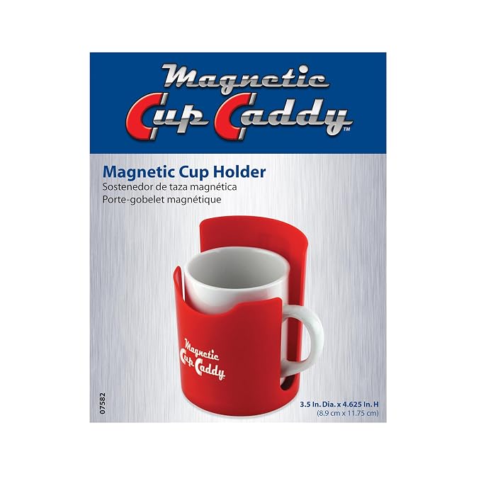 Magnetic Cup Holder - Caddy for Bottles,Glasses,and Cans - Fits on Fridge,Lawnmower,Forklift,Cart,or Ladder - Heavy-Duty Magnet,(Pack of 6)