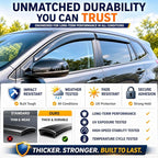 2018-2024 Tape-On Rain Guards for Toyota Camry Side Window Visor Deflectors, XV70 L LE SE XLE XSE Hybrid, Durable Tinted Vent Shades 2019 2020 2021 2022 2023