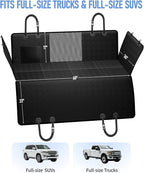 PROZAR Dog Car Seat Cover for Back Seat, Hard Bottom Back Seat Extender, Pet Cover for Dogs - Supports 400lbs, Back Seat Pet Cover, Dog Hammock for Full-Size Trucks/SUVs, 60in -Black