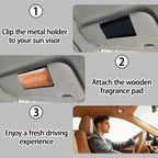 Car Air Freshener Visor Clip Compatible with Drift Car Air Freshener, Auto Accessories, Vehicle Sun Visor Metal Clip, Black, Freshener not include (2 Pack)