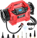3X Faster Tire Inflator/Deflator Compatible with Milwaukee 18V Battery, 160 PSI Cordless Air Compressor Pump with 12V Car Adapter, LCD Digital Gauge for Car, Air Mattresses (Tool Only)