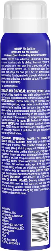 3.5 Oz. Air Sanitizer & Odor Eliminator for Homes, Cars, Offices and More, Carbon Black Scent, 2 Pack