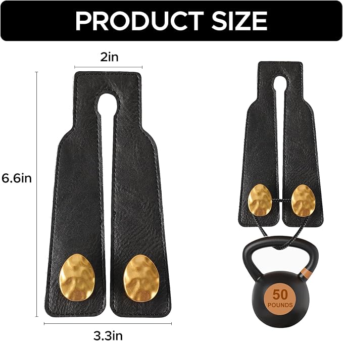Leather Car Purse Hook for Headrest, 2 Pack, Black-Gold | Twin Hooks Headrest Hangers, 2/4 Pack, No-Slip, Scratch-Proof, Holds Purses, Backpacks, Grocery Bags, Car Organizer Gift