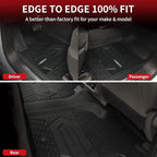 Floor Mats 2019-2026 for Chevy Silverado/GMC Sierra 1500, 2020-2026 for 2500 HD/3500 HD, Crew Cab & Bucket Seat Only (Fit with Rear Under-Seat Storage Box, Not Fit 2nd Row Plastic Box), Black