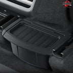 Rear Center Console Organizer for 2026 Model Y Juniper Accessories | Storage Box with Lids Fits Perfectly Under the Air Outlet in the Middle of the Rear Row, Back Seat Trash Can, Durable TPE