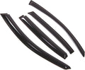 WD2-483 Dark Smoke 4 Pcs Set Window Visor (Outside Mount) Deflector Rain Guard Compatible with 2006-2011 BMW 325i 330i 335i