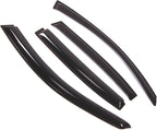 WD2-483 Dark Smoke 4 Pcs Set Window Visor (Outside Mount) Deflector Rain Guard Compatible with 2006-2011 BMW 325i 330i 335i