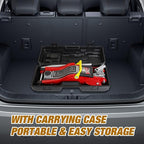Floor Jack 2.5 Ton (5500 LBs) Hydraulic Low Profile Trolley Car Jack with Portable Storage Case, Lifting Range 3.5" to 14", Fit Use for Automotive Sedans, Red
