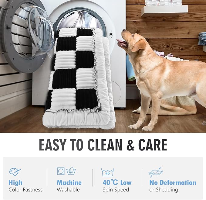 Dog Bed for Truck Back Seat Non-Slip, Truck Dog Bed Soft and Comfortable, Back Seat Pet Bed Mat for Travel, Pet Car Blanket for Backseat Extender and Seat Covers Checkered 59”X27.5”