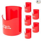 Magnetic Cup Holder - Caddy for Bottles, Glasses, and Cans - Fits on Fridge, Lawnmower, Forklift, Cart, or Ladder - Heavy-Duty Magnet