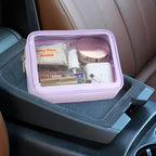 Clear Makeup Bag - TSA Approved Toiletry Bag for Carry-on & Checked Luggage, Water Resistant Car Storage Organizer with Reinforced Seams