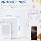 Clear Hard Shell Zipper Case, Clear Zipper Pouches Waterproof Makeup Organizer & Travel Toiletry Storage Bag, Plastic Pouch for Office, Home, White,3 Pack XL LS