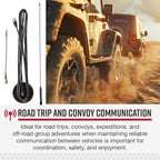 Cobra GMRS Road Trip Antenna Full Kit with Accessories for Vehicle Use - in-Vehicle GMRS Antenna Kit for GMRS Mobile and Handheld Radios, Improved Range and Mobile Capability