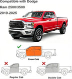 in-Channel Window Rain Guards Fit for Truck Dodge RAM 2500/3500 2019-2025 Crew Cab, Extra Durable Window Deflectors Vent Visors, Vent Shades Dark Smoke 4 Pcs