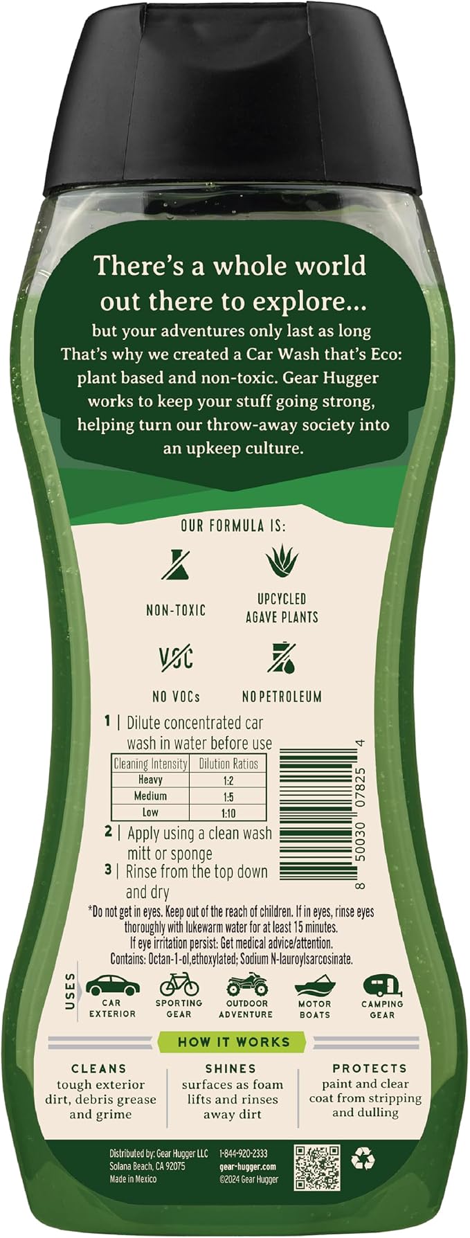 Car Wash Soap (16 oz, Pack of 2) – Eco-Friendly Car Cleaner, Biodegradable Car Wash with Natural Saponins & Eucalyptus – Safe Car Soap for All Vehicle Surfaces