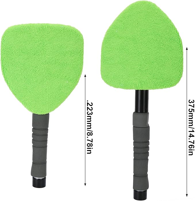 Microfiber Car Window Tool Windshield Cleaner Wand Tool with Telescopic and Extendable Handle Auto Inside Glass Wiper Kit