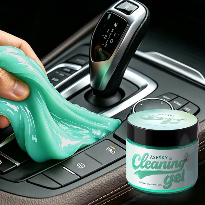 Car Cleaning Gel (Green,Magnolia) Cleaning Putty Universal Dust Cleaning Car Interior Cleaner Keyboard Dust Remover Car Slime Gifts for Women Girl Men（1 Pack）
