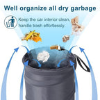 Car Trash Can, 2 Packs Mini Car Garbage Can, Collapsible Trash Bin | Pop-Up Trash Can for Car Front Back Seat, Portable Car Trash Bag Hanging for Vehicle SUV Rv Truck Accessories Interior, Grey