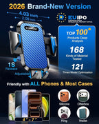 Phone Holders for Your Car Ultimate Military-Grade Car Phone Holder Mount【Patent & Safety Certs】 Upgraded Shockproof Truck Air Vent Phone Mount for iPhone 17 Pro Max 16 Samsung Android,Blue