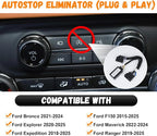 Auto Start Stop Eliminator Fit for F150/Expedition/Ranger/Explorer/Bronco and 2022-2023 Maverick Automatic A-Off Start Stop Eliminator Engine Upgrade Plug&Play Automatic Stop-Start Canceller