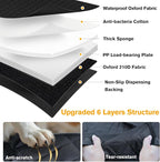 Back Seat Extender for Dogs, Hard Bottom Pet Seat Cover - Supports 400lbs, Waterproof Rear Seat Cover with Mesh Window for Ford/GMC/Chevrolet/Toyota/RAM Crew Cab Trucks&Full-Size