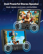 Car DVD Player Dual Screen, 7.5 Inch DVD Player for Car Play The Same or Two Different Movies with Headrest Straps, Support Last Memory, AV Out/in, USB/SD Card, All Regions