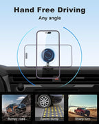 Magnetic Car Phone Holder Mount (360° Rotation) Cell Phone Car Holder, Phone Mount for Car Windshield Dashboard Hand Free Mount for iPhone 17 16 15 14 13 Pro Max All Smartphones
