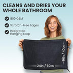 Shiny Wipes XL Drying Towel, the Original, Ultra Absorbent Twisted-Loop Design, Streak-Free Drying Towel, Shiny Wipes Shower Cleaning Cloths (4 Towel)