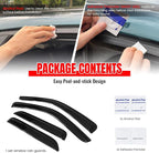 Fit 2001-2012 Ford Escape Slim Style Acrylic Smoke Tinted Window Visors |, 2008-2011 Mazda Tribute, 2005-2011 Mercury Mariner, Sun Rain Guards, Self-Adhesive, Vent Smoke 4Pcs