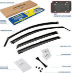 Goodyear Shatterproof in-Channel Window Deflectors for Honda Accord 2018-2022, Rain Guards, Window Visors for Cars, Vent Deflector, Car Accessories, 4 pcs - GY008183