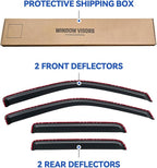 in-Channel Window Visors Rain Guards Shield for 2004-2012 Chevy Colorado/GMC Canyon Crew Cab, Window Vent Wind Deflectors Visors Shades for 04-12 Colorado/Canyon
