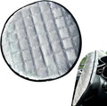 Car Steering Wheel Cover Sun Shade, 16.93" Thickened Aluminum Film Steering Wheel Protector, Slip-on Installation, Universal for Car SUV Truck Van (Silver)