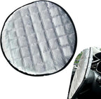 Car Steering Wheel Cover Sun Shade, 16.93" Thickened Aluminum Film Steering Wheel Protector, Slip-on Installation, Universal for Car SUV Truck Van (Silver)