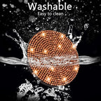 2pcs Bling Car Cup Holder Coaster, 2.75 inch Anti-Slip Shockproof Universal Fashion Car Coasters Insert Bling Crystal Rhinestone Automotive Interior Accessories for Women (2 pcs, Orange)