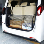 Car Rear Cargo Net, Adjustable Elastic Storage Organizer Net, Trunk Cargo Storage Net, Universal Fit for Car, Vehicle, SUV (43.3"x 15.8")