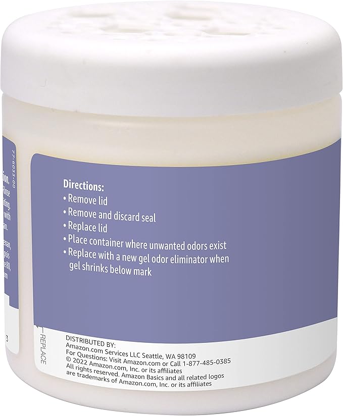 Gel Odor Eliminator, Activated Charcoal, Lavender Scent, 17 Oz, 1-Pack