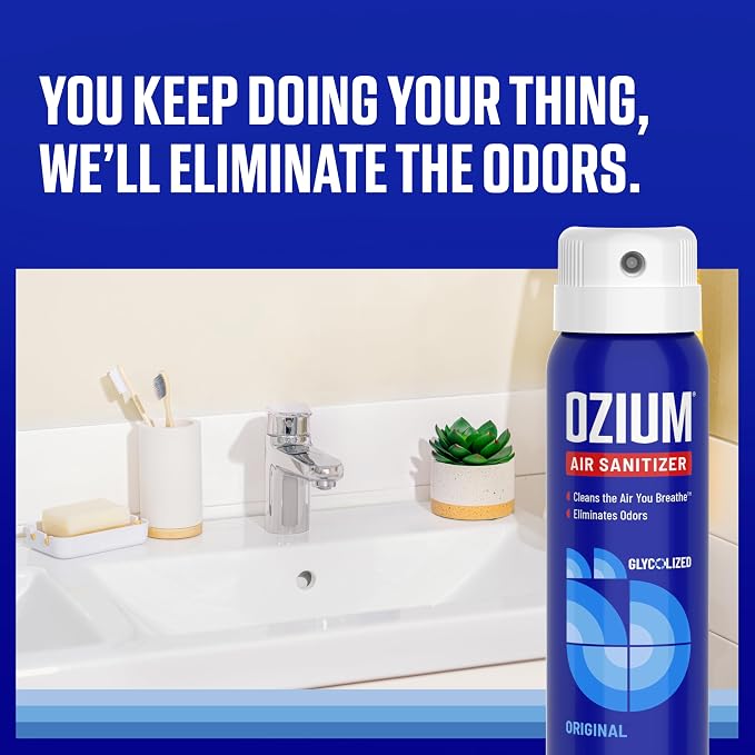 3.5 Oz. Air Sanitizer & Odor Eliminator for Homes, Cars, Offices and More, Original Scent,(Pack of 2), clear