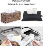 Car Tissue Holder, Sun Visor Napkin Holder, Visor Tissue Holder, Luxury PU Leather Backseat Tissue Case Holder (Car Tissues - 3 Pack (3-Ply 70 Sheets/Pack))