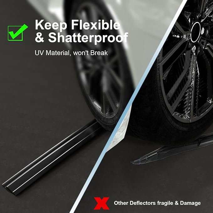 Black Rain Guards Fit for Honda CR-V (CRV 2017 2018 2019 2020 2021 2022 Tape-On Side Shatterproof Window Visor, Window Deflectors, Rain Visors, 6-Piece Set