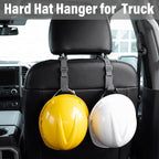 4 Pcs Hard Hat Hook for Truck Adjustable Hard Hat Holder Hardhat Holder Truck Seat Back Organizer 55 lb Load Heavy Duty Hardhat Buddy Hanger Storage Car Vehicle Headrest Bag Gear (Grey)
