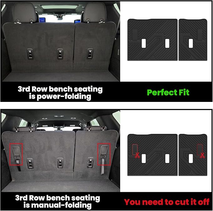 Floor Mats 2021-2026 & Only 8 Seats (Not for 7/9 Seats) for Chevrolet Chevy Tahoe/GMC Yukon (Only Yukon, Not Fit Yukon XL)/Cadillac Escalade (Only Escalade, Not Fit Escalade ESV)